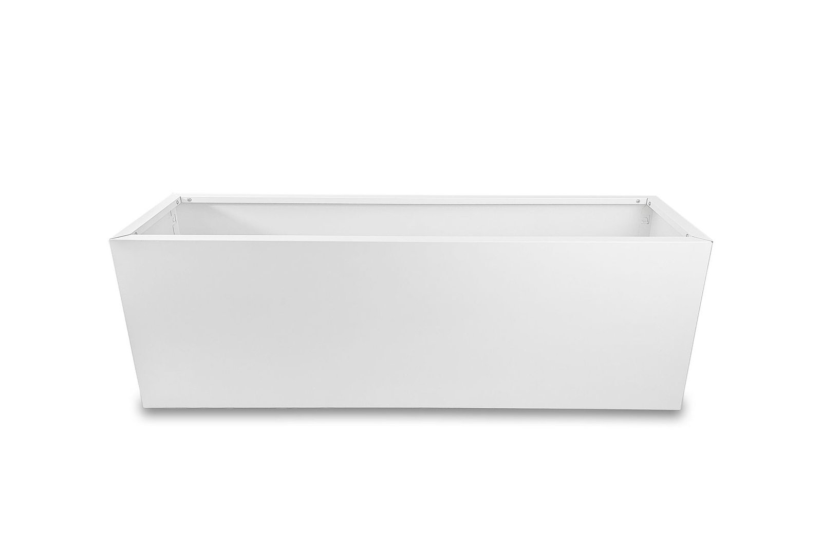 Greenlife Metal Designer Planter Box with Base 1200 x 340 x 400mm Vibrant White